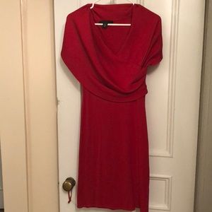 Red knit cowl neck Kenneth Cole dress size small